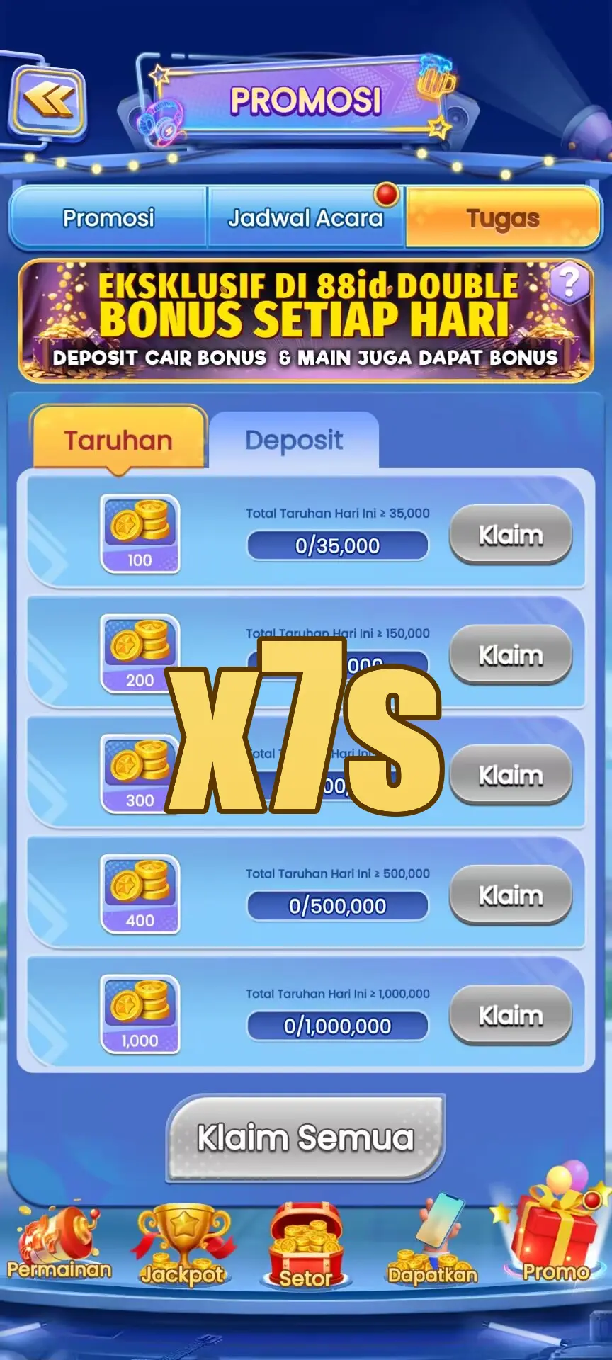 x7s Tangkapan Layar - APK Resmi